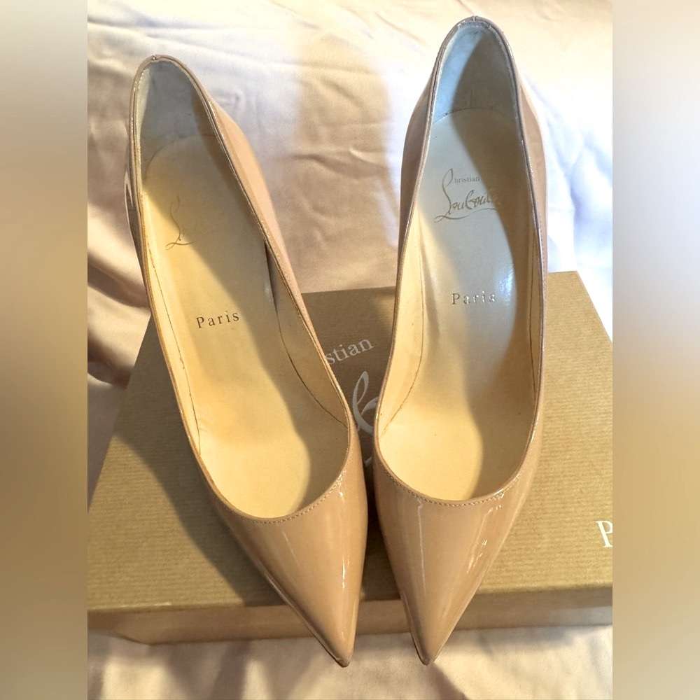 Christian Louboutin Nude Patent Leather Heels